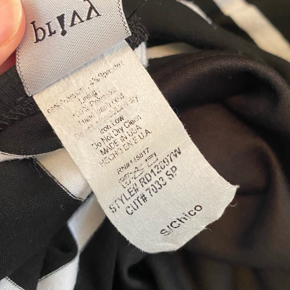 PRIVY Black & White Striped Maxi Dress Strapless Small - Picture 5 of 6